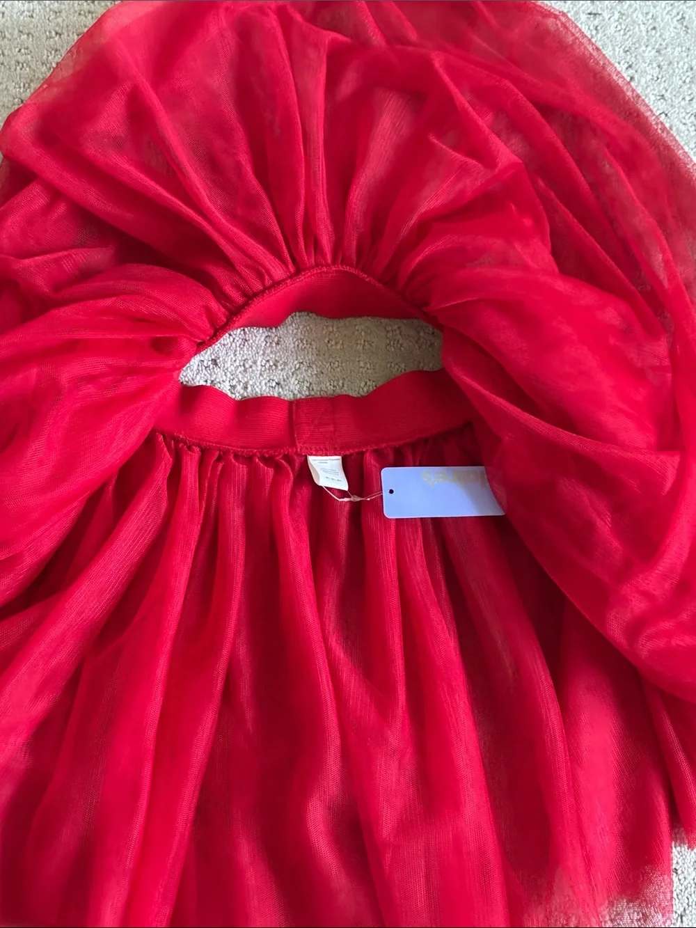 Claire's Bright Red Tulle Skater Skirt
